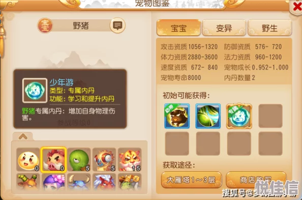 梦幻西游3D攻略：中前期最强宠物揭秘，野猪成性价比首选助力玩家称雄